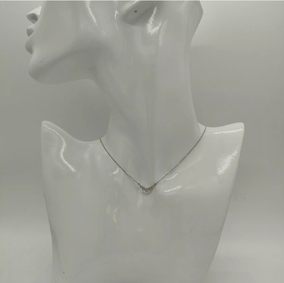 Necklace Diamond 0.12ct Platinum - Picture 6 of 9